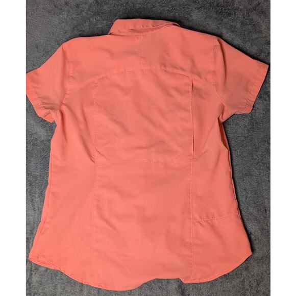 COLUMBIA Womens button up Outdoorsy Shirt Medium GorpCore hiking granolagirl - Picture 9 of 11